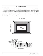 Предварительный просмотр 2 страницы Regency P36-LPG5 Owners & Installation Manual