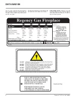 Предварительный просмотр 4 страницы Regency P36-LPG5 Owners & Installation Manual