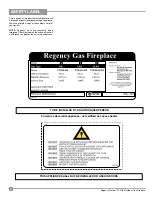 Предварительный просмотр 4 страницы Regency Plateau PTO30-LPG1 Owners & Installation Manual