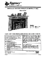 Regency U30-LP and Installation And Operating Instructions Manual preview