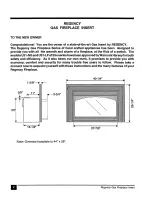 Предварительный просмотр 2 страницы Regency U31-LP and Installation And Operating Instructions Manual