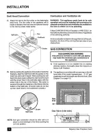 Предварительный просмотр 10 страницы Regency U31-LP and Installation And Operating Instructions Manual