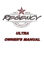 Preview for 1 page of Regency ULTRA Owner'S Manual