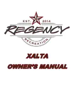 Regency XALTA Owner'S Manual preview