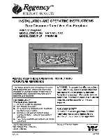 Regency Z30DVT-LP Installation And Operating Instructions Manual preview