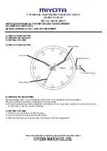 Preview for 2 page of Regent MIYOTA 8N33 Instruction Manual