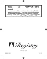 Preview for 20 page of Registry 109900R Manual