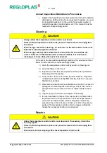 Предварительный просмотр 24 страницы REGLOPLAS 150smart Operating Instructions Manual