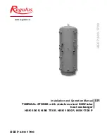 Preview for 1 page of Regulus HSK 600 P Installation And Operation Manual