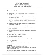 Preview for 7 page of RehabCare ErGo Selpro 1000 Operating Manual