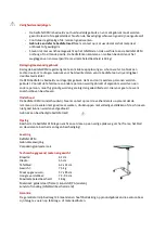 Preview for 12 page of Rehaforum MEDICAL Over-bed Table RFM Quick Start Manual