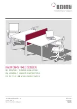 Preview for 1 page of Rehau Rauworks Fixed Screen Assembly And Operating Instructions Manual