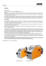 Preview for 3 page of REHM BARRACUDA 105i Operating Instructions Manual