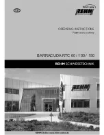 REHM BARRACUDA RTC 100 Operating Instructions Manual preview