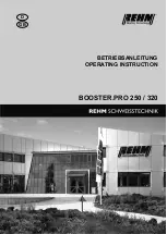 REHM BOOSTER.PRO 250 Operating Instructions Manual preview