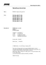 Preview for 2 page of REHM FOCUS.ARC P 250 Operating Instructions Manual