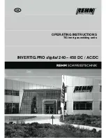 REHM INVERTIG.PRO digital 240 DC, 240 AC/DC Operating Instructions Manual preview