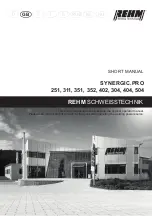 REHM SYNERGIC.PRO 251 Short Manual preview