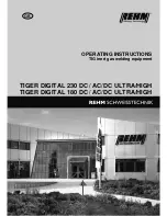 Preview for 1 page of REHM TIGER DIGITAL 180 AC/DC ULTRA Operating Instructions Manual