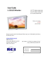 Предварительный просмотр 1 страницы REI LCD/LED Monitor User Manual