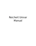 Preview for 1 page of Reichert Univar User Manual