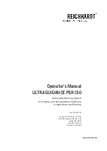 Reichhardt ULTRA GUIDANCE PSR ISO Operator'S Manual preview