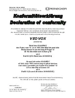 Предварительный просмотр 3 страницы Reinecker VEO VOX VEOVOT24 User Manual