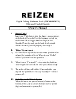 REIZEN 1052671 Owner'S Manual preview