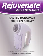 Preview for 1 page of Rejuvenate Fabric Renewer Pill & Fuzz Shaver Instruction Manual