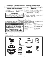 Preview for 3 page of Rejuvenation The Falcon Owner'S Manual