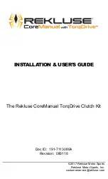 Rekluse CoreManual TorqDrive Installation & User Manual preview