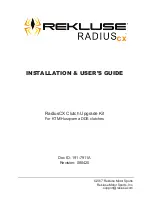 Preview for 1 page of Rekluse RADIUS CX Installation & User Manual