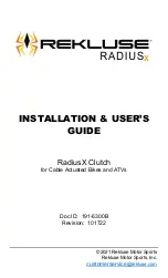 Preview for 1 page of Rekluse RadiusX Clutch Installation & User Manual