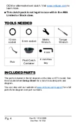 Preview for 4 page of Rekluse RadiusX Clutch Installation & User Manual