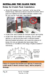 Preview for 8 page of Rekluse RadiusX Clutch Installation & User Manual