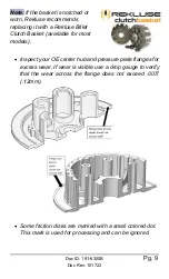 Preview for 9 page of Rekluse RadiusX Clutch Installation & User Manual