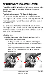 Preview for 25 page of Rekluse RadiusX Clutch Installation & User Manual