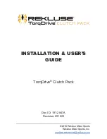 Preview for 3 page of Rekluse TorqDrive Clutch Pack Installation & User Manual