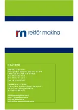 Preview for 12 page of Rektor makina RM 1F User Manual