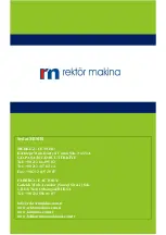 Preview for 12 page of Rektor makina RM 3F User Manual