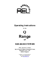 Preview for 1 page of REL Acoustics Q Series Operating Instructions Manual