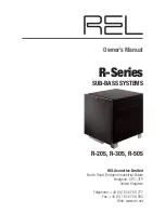 REL Acoustics R-205 Owner'S Manual preview