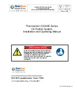 RelaDyne THERMOJET G3000E Series Installation And Operating Manual preview