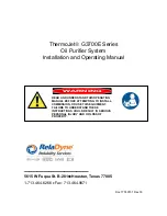 Preview for 1 page of RelaDyne THERMOJET G3700E Series Installation And Operating Manual