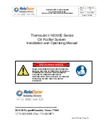 Preview for 1 page of RelaDyne ThermoJet H2000E Series Installation And Operating Manual