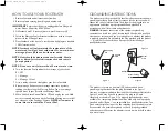 Preview for 5 page of Relaxor FM14B Happy Feet Owner'S Manual & Operating Instructions