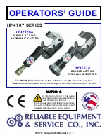 Reliable Equipment & Service HP4707 Series Operator'S Manual preview