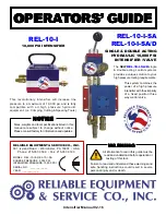 Предварительный просмотр 1 страницы Reliable Equipment & Service REL-10-I Operator'S Manual