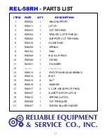 Preview for 13 page of Reliable Equipment & Service REL-58RH Operator'S Manual