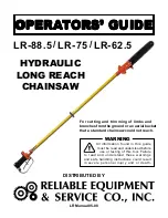 Reliable Equipment LR 62.5 Operator'S Manual preview